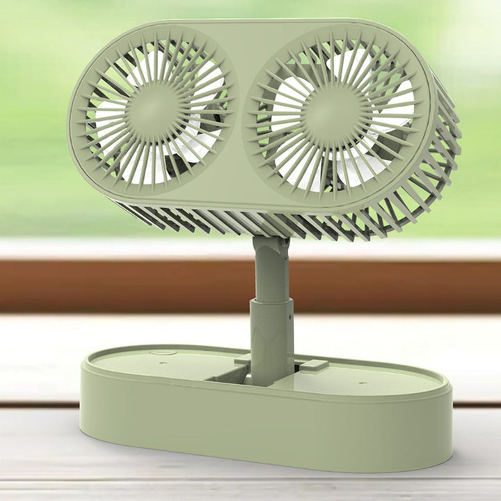 Dual-Blade Portable Desk Fan Bowlift