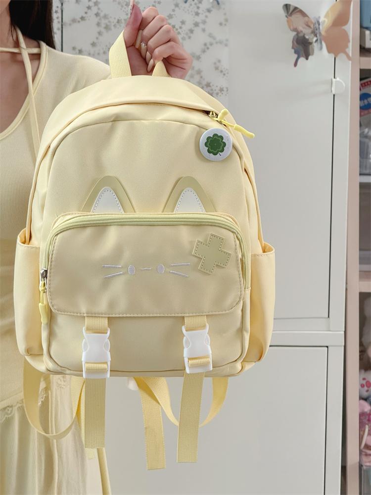 Cute Cat-Themed Mini Backpack Bowlift