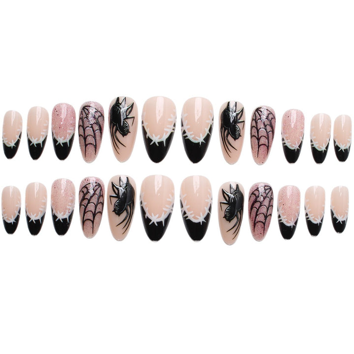 Creative nail art set with spider and web design Bowlift