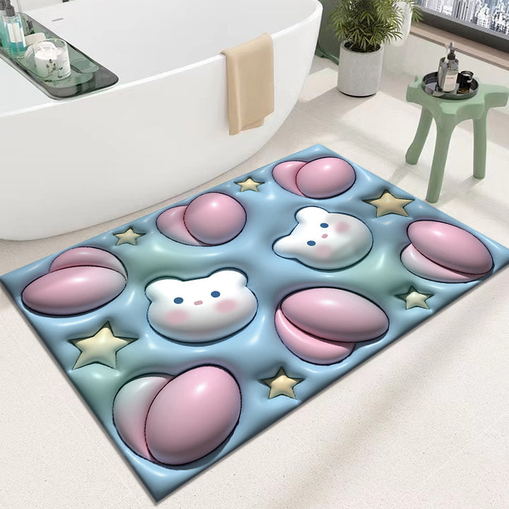 Cute Cartoon Cat Shape Bath Mat Bowlift