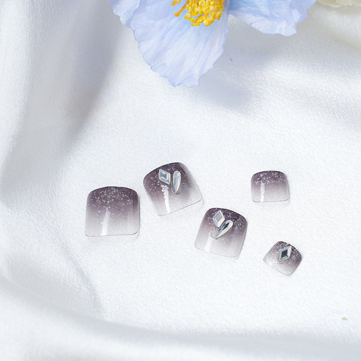 Glamorous Glitter Ombre Press-On Nail Set Bowlift