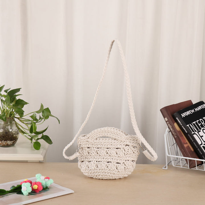 Handcrafted shoulder bag with unique knit design Bowlift
