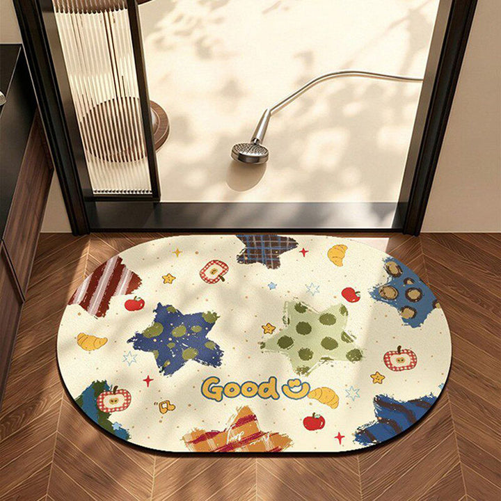 Playful Circular Welcome Mat