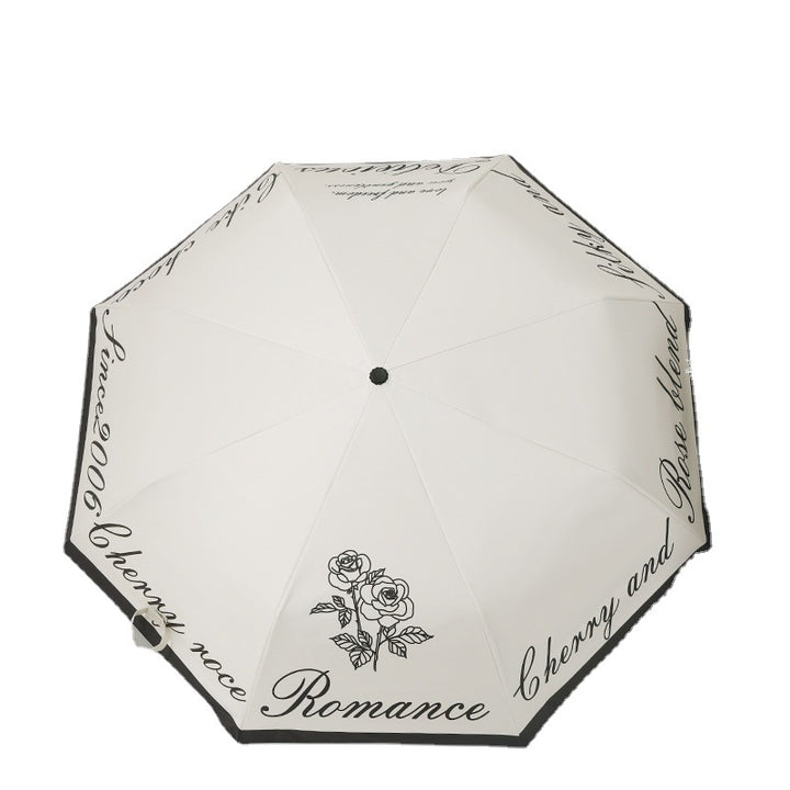 Ladies Foldable Windproof Umbrella with Floral Design Bowlift