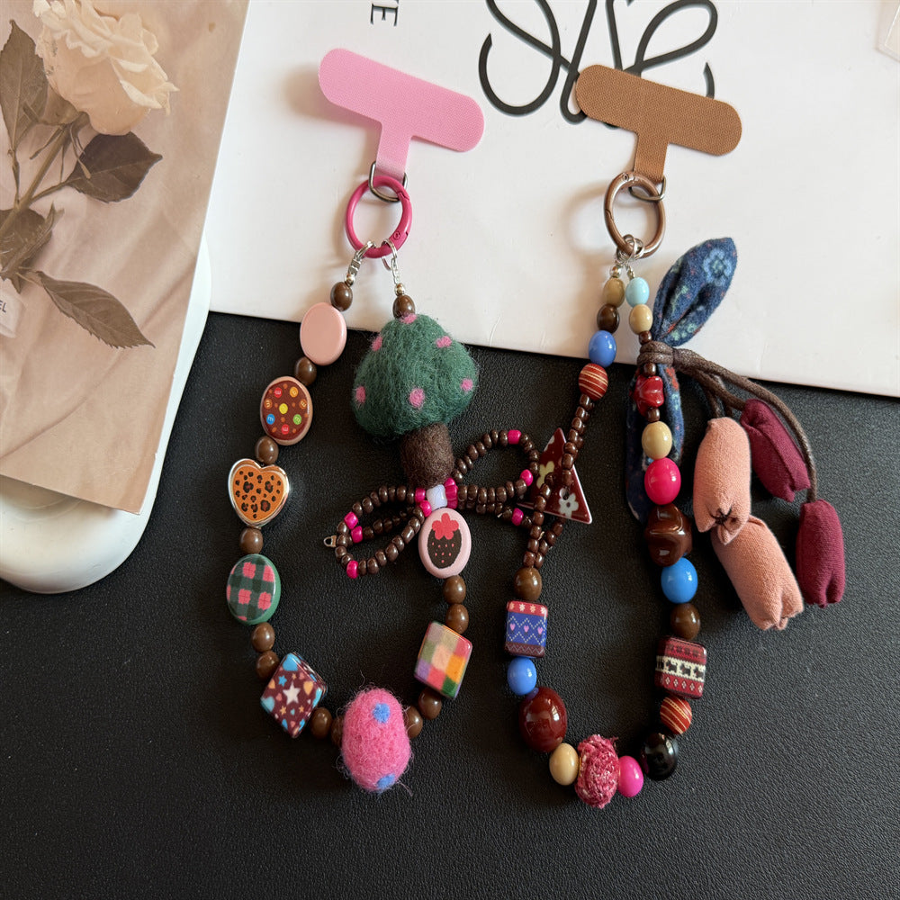 Decorative Beaded Charm Keychain Bowlift 1790135023