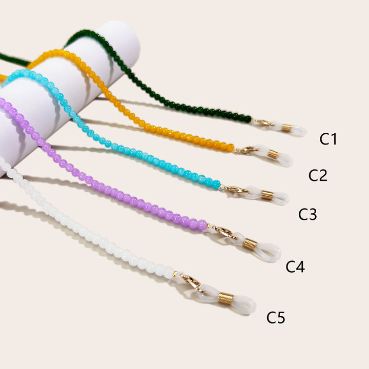 Elegant Beaded Eyewear Retainer Chain Bowlift