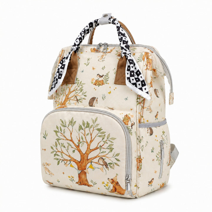 Floral Design Multi-Functional Travel Backpack Bowlift