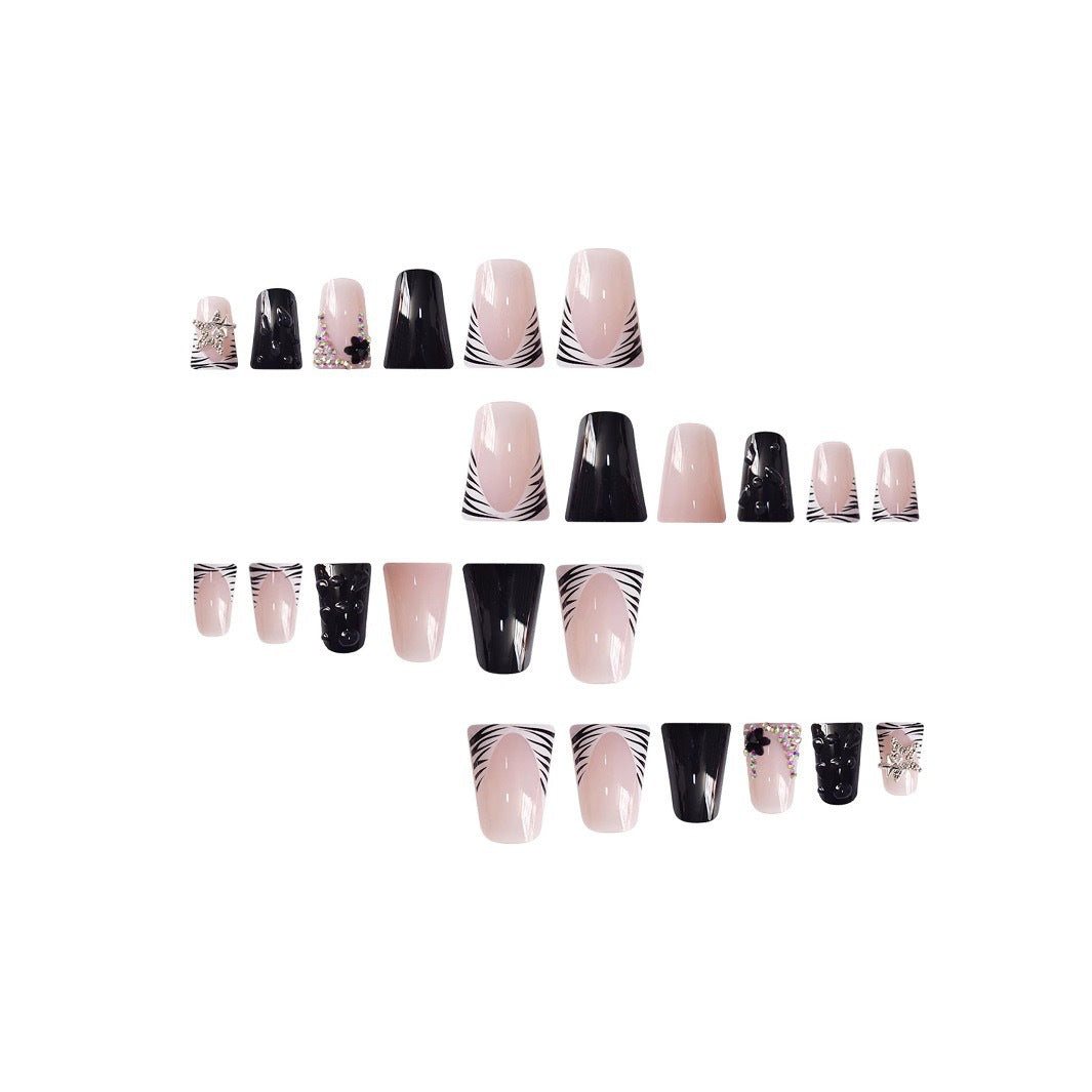 Floral Accent Nail Art Extensions Bowlift