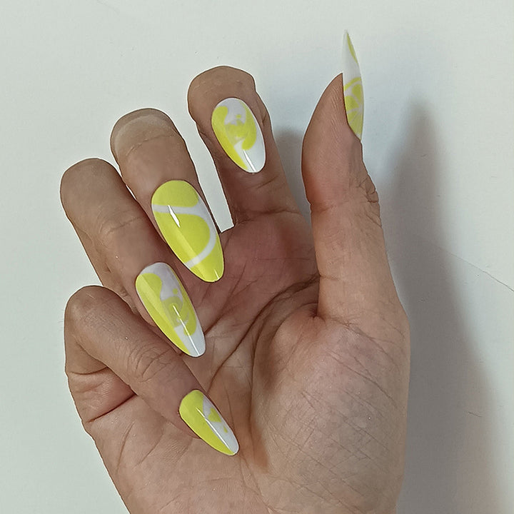 Artificial nail set with unique patterns Bowlift