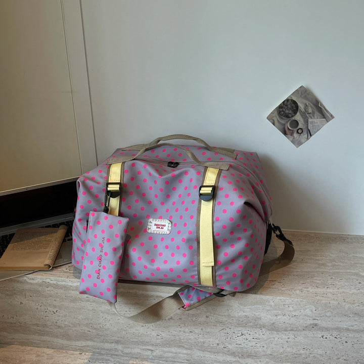 Stylish Polka Dot Gym Duffel