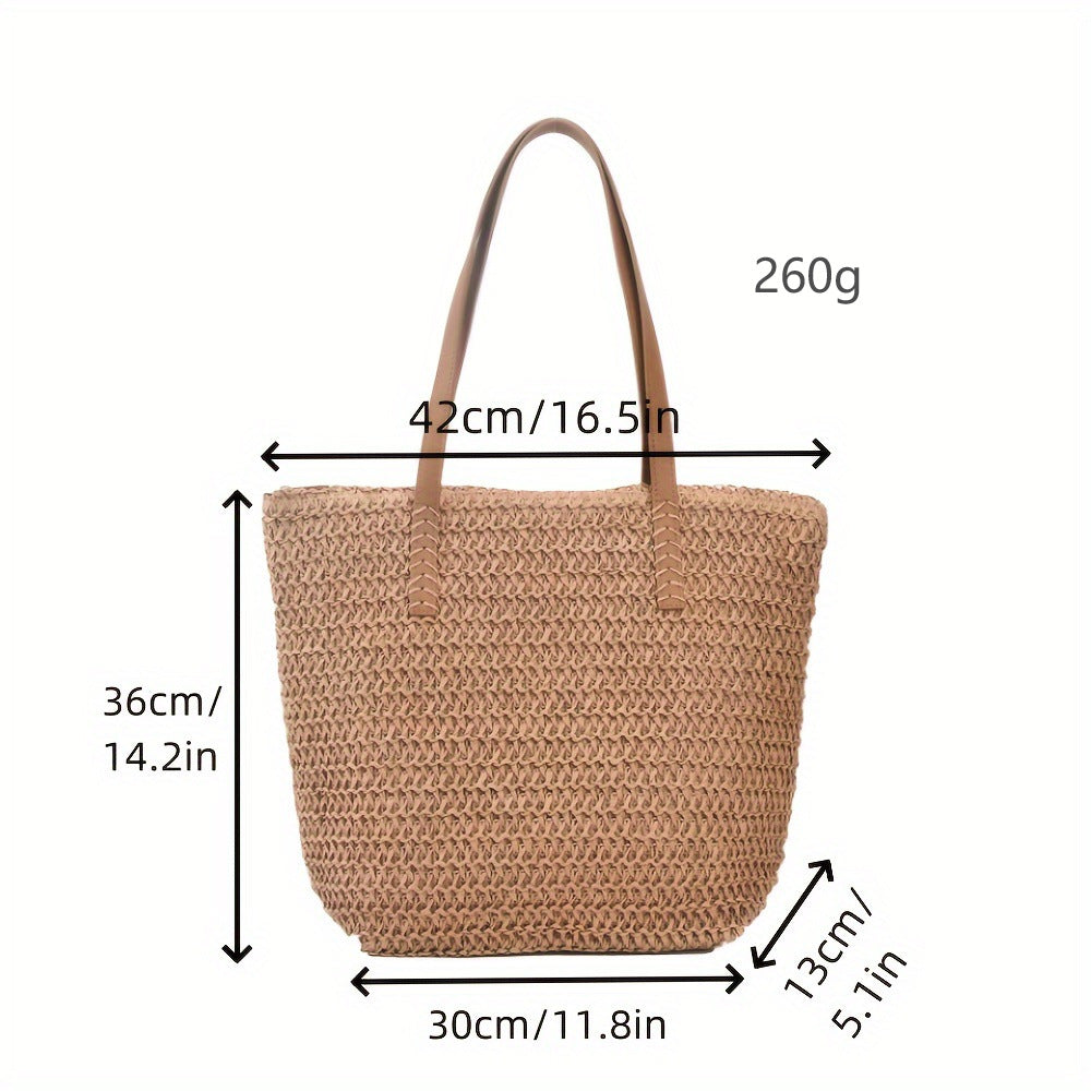 Braided shopping bag with high-quality leather handles Bowlift