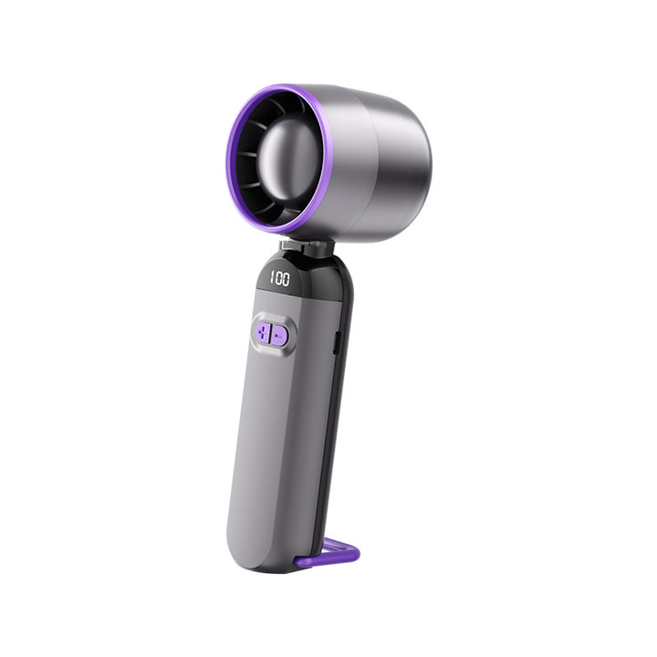 Women's Portable Turbo Cooling Fan with LED Display and Noise Reduction Bowlift