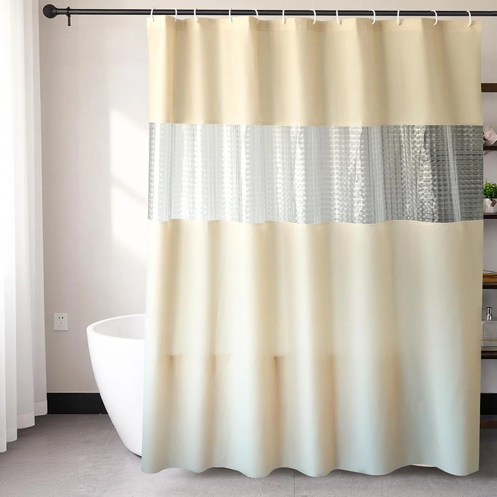 Textured Waterproof Shower Curtain Bowlift