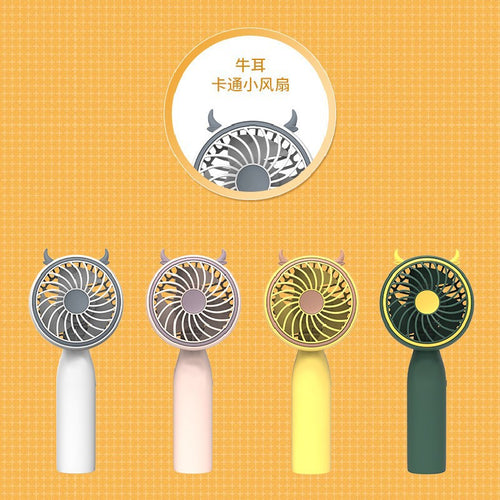 Ladies portable hand fan in creative Hornedesign Bowlift
