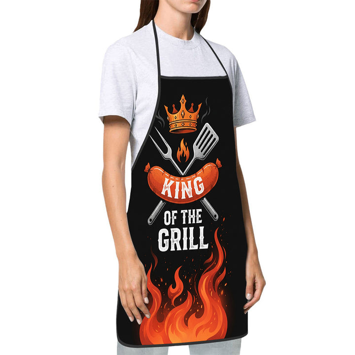 Dog Lover Full-Coverage Kitchen Apron With Adjustable Neck Strap And Waterproof Polyester Shell