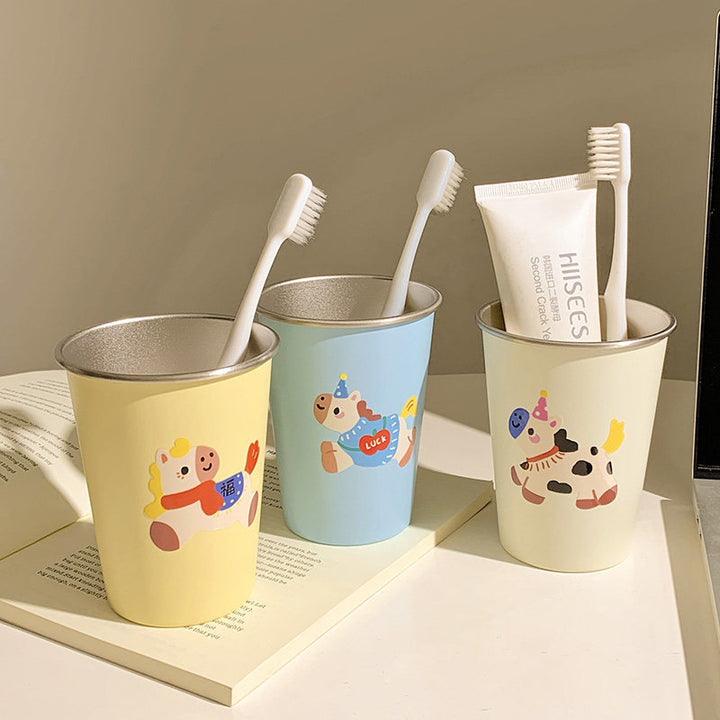 Toothbrush holder with cheerful animal design Bowlift