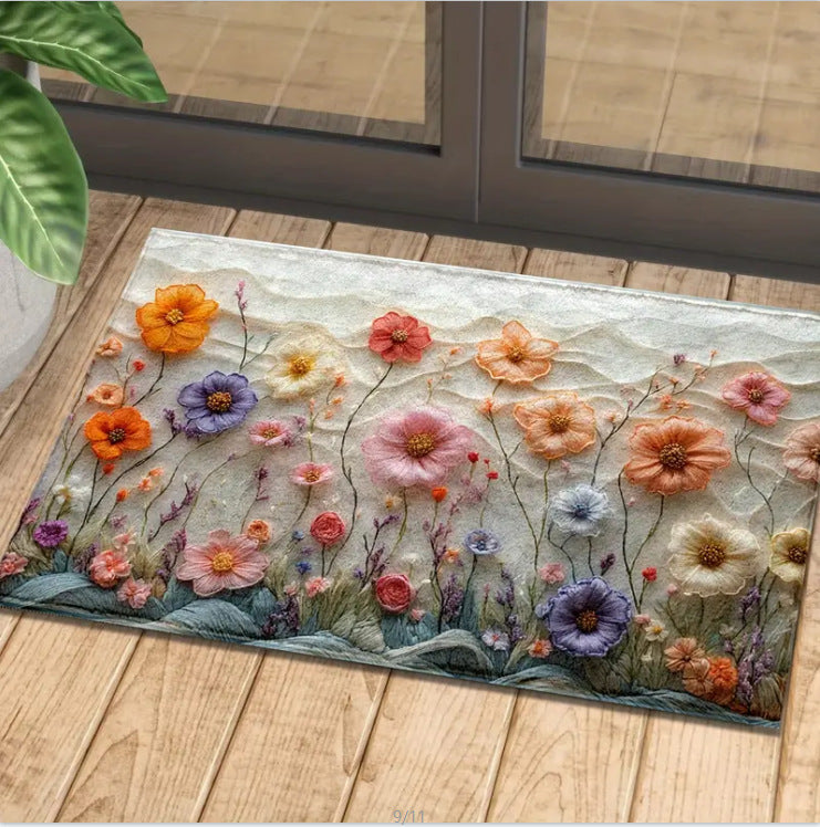Decorative Floral Area Mat Bowlift