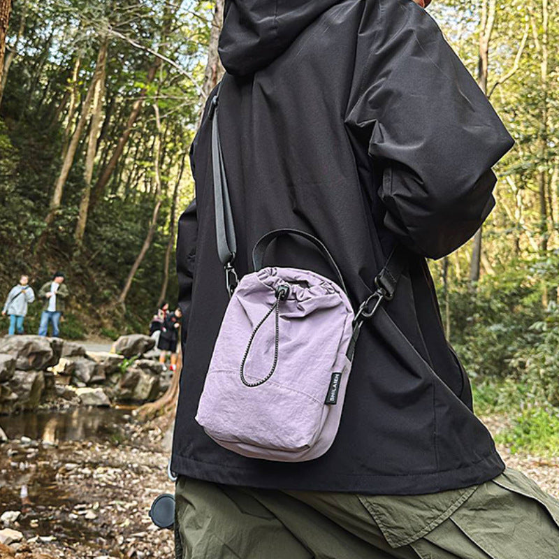 Compact Drawstring Crossbody Bag Bowlift