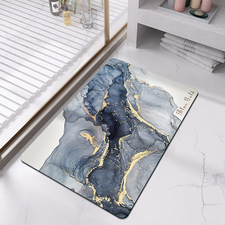Luxurious Marble Pattern Bath Mat Bowlift