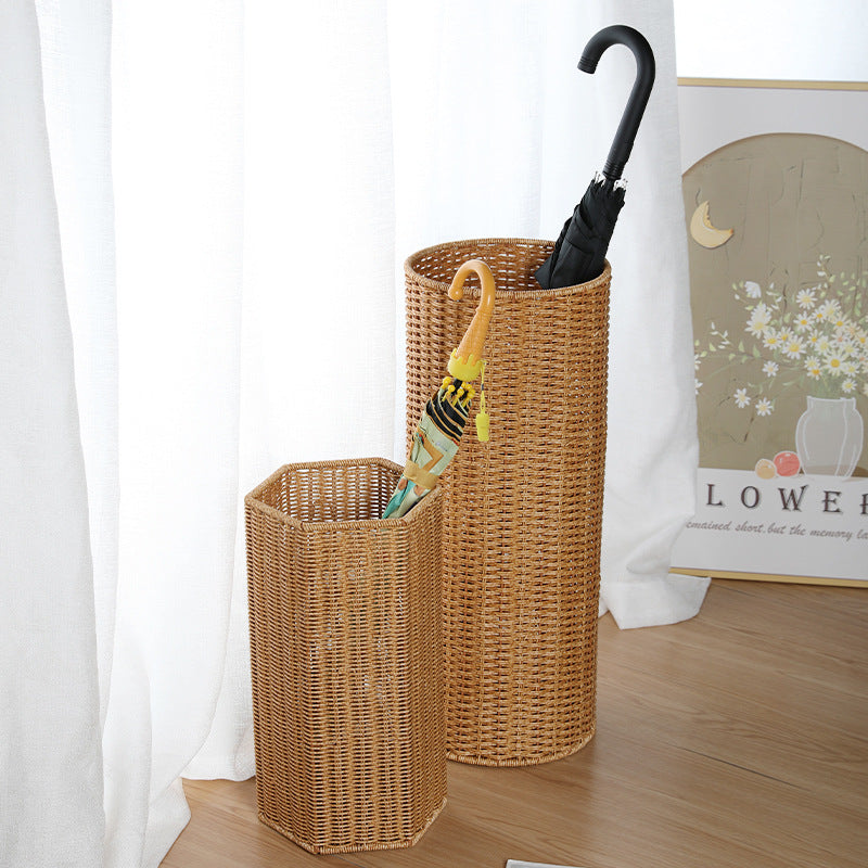 Hexagonal Decorative Wicker Storage Container Bowlift