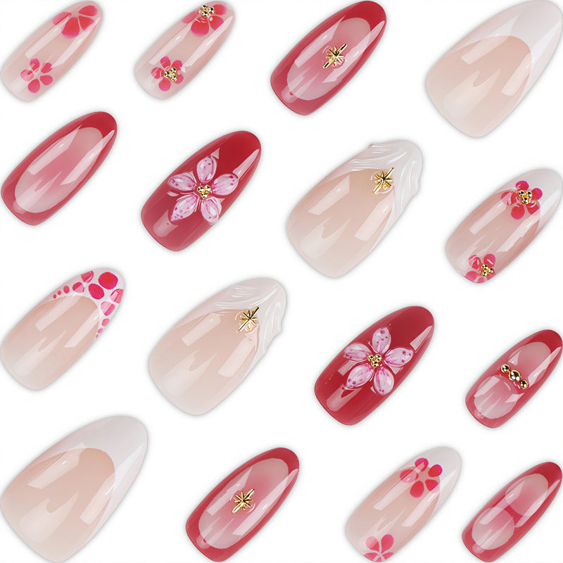 Floral Art Press-On Nail Set Bowlift