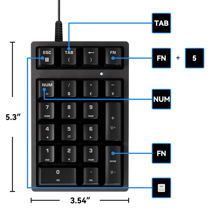 Compact RGB Mechanical Keypad Bowlift