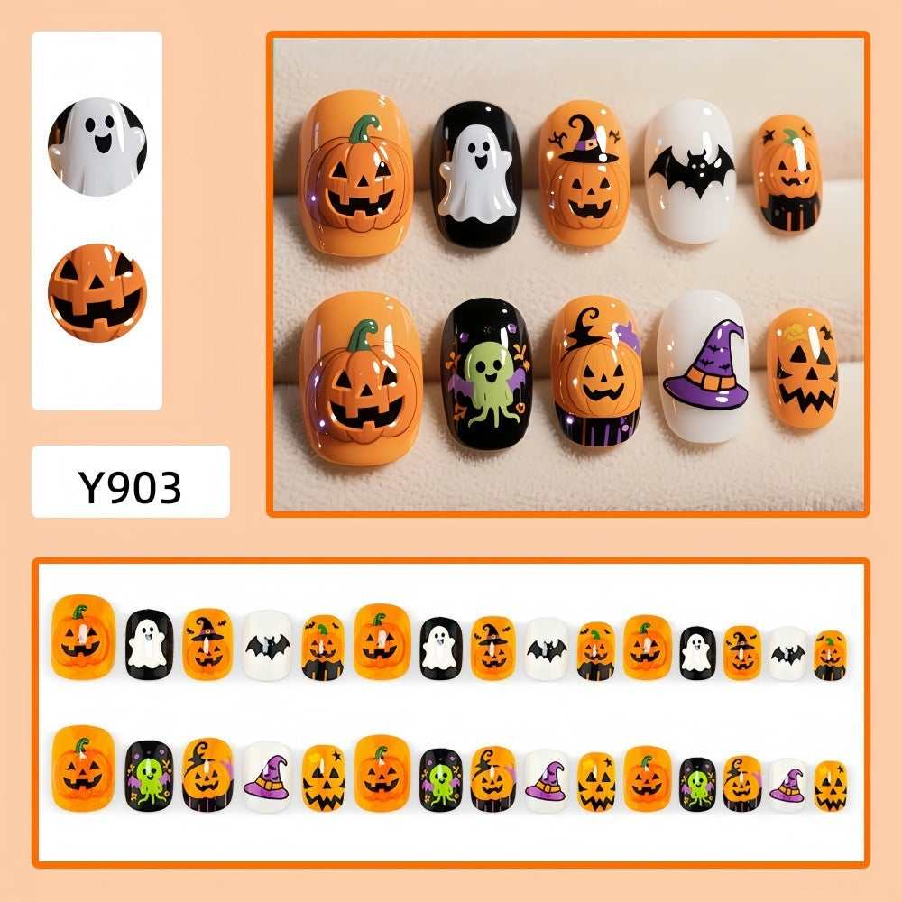 Artificial nails with spooky Halloween designs Bowlift