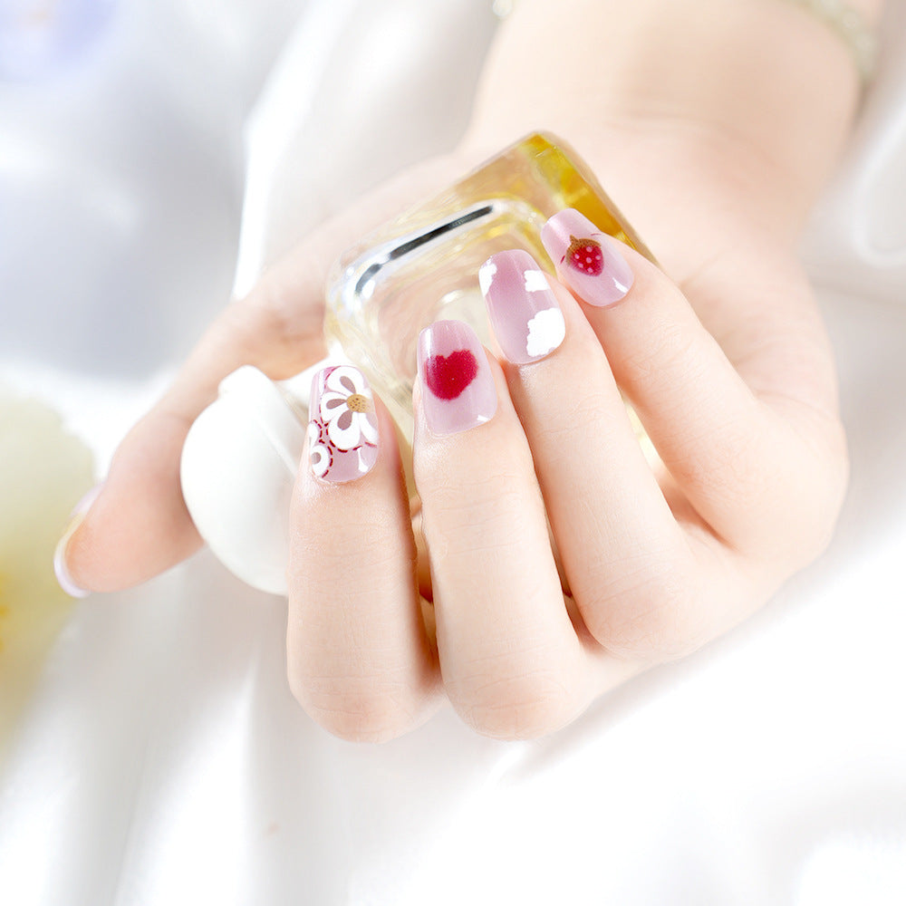 Artistic Floral-Patterned Press-On Nail Set Bowlift