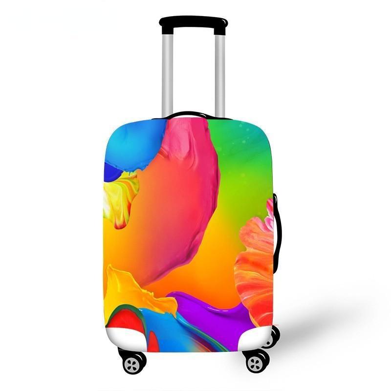 Women's hard shell suitcase with diverse floral design Bowlift