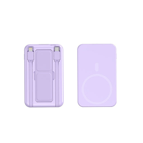 Portable power bank with integrated Qi charging function and digital capacity display Bowlift