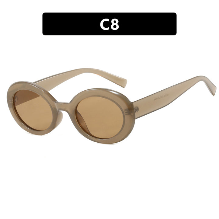 Women's round sunglasses with elegant plastic frame and UV protection Bowlift