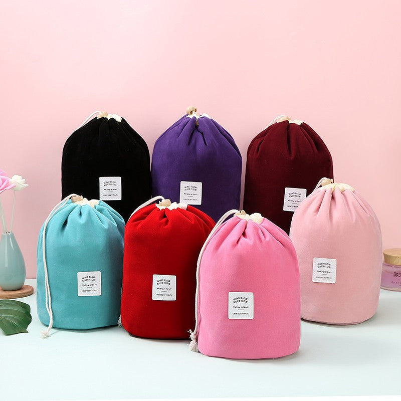 Durable Velvet Drawstring Travel Bag Bowlift
