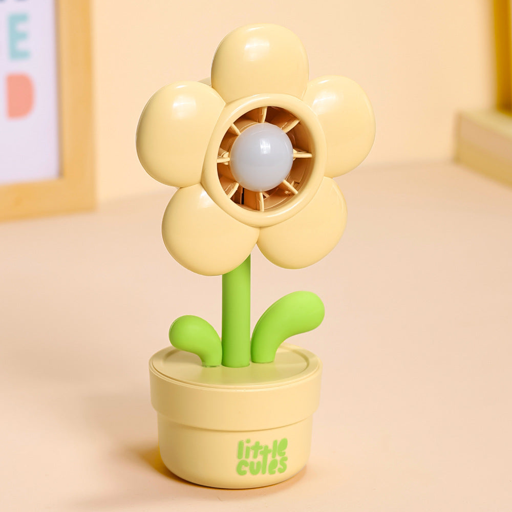 Flower-Themed Mini Desktop Cooling Fan Bowlift