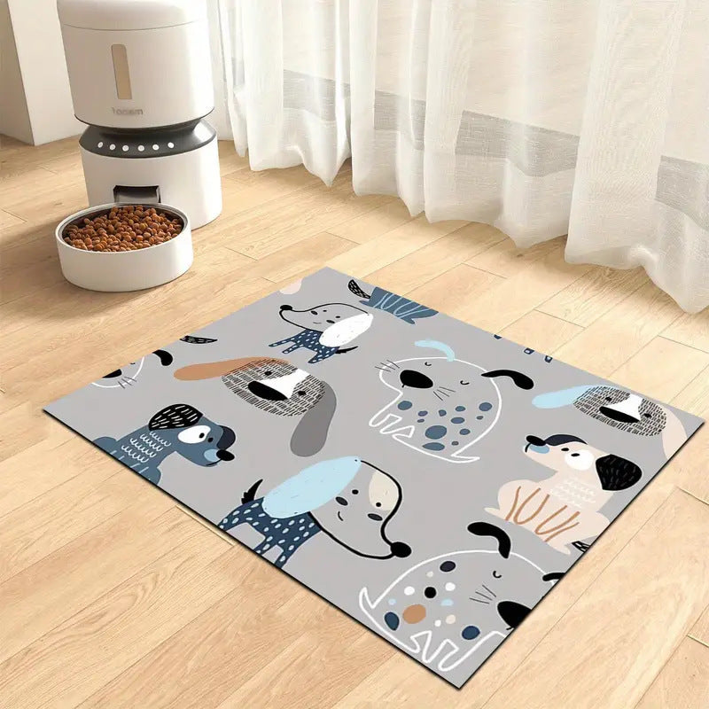 Extra large waterproof silicone pet feeding mat with non-slip backing Bowlift