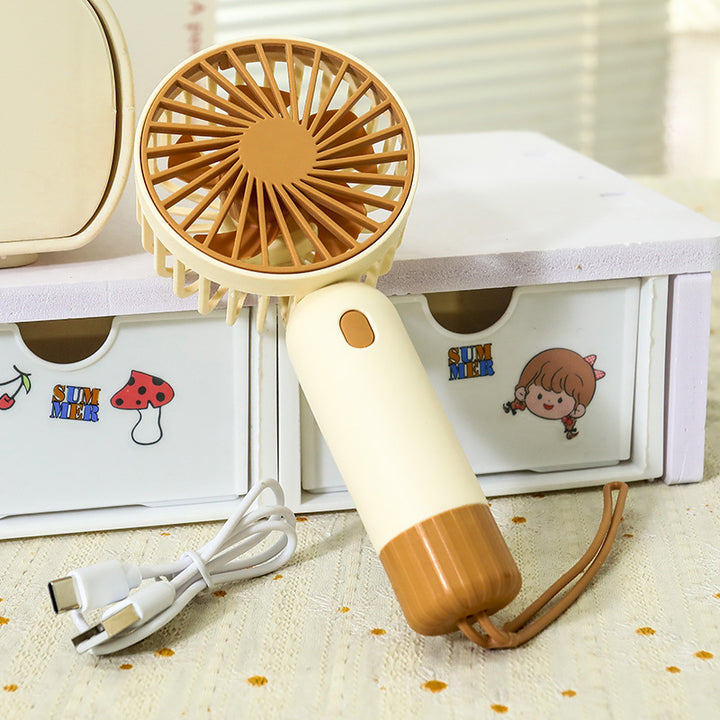 Portable hand fan with ergonomic grip and USB charging function Bowlift