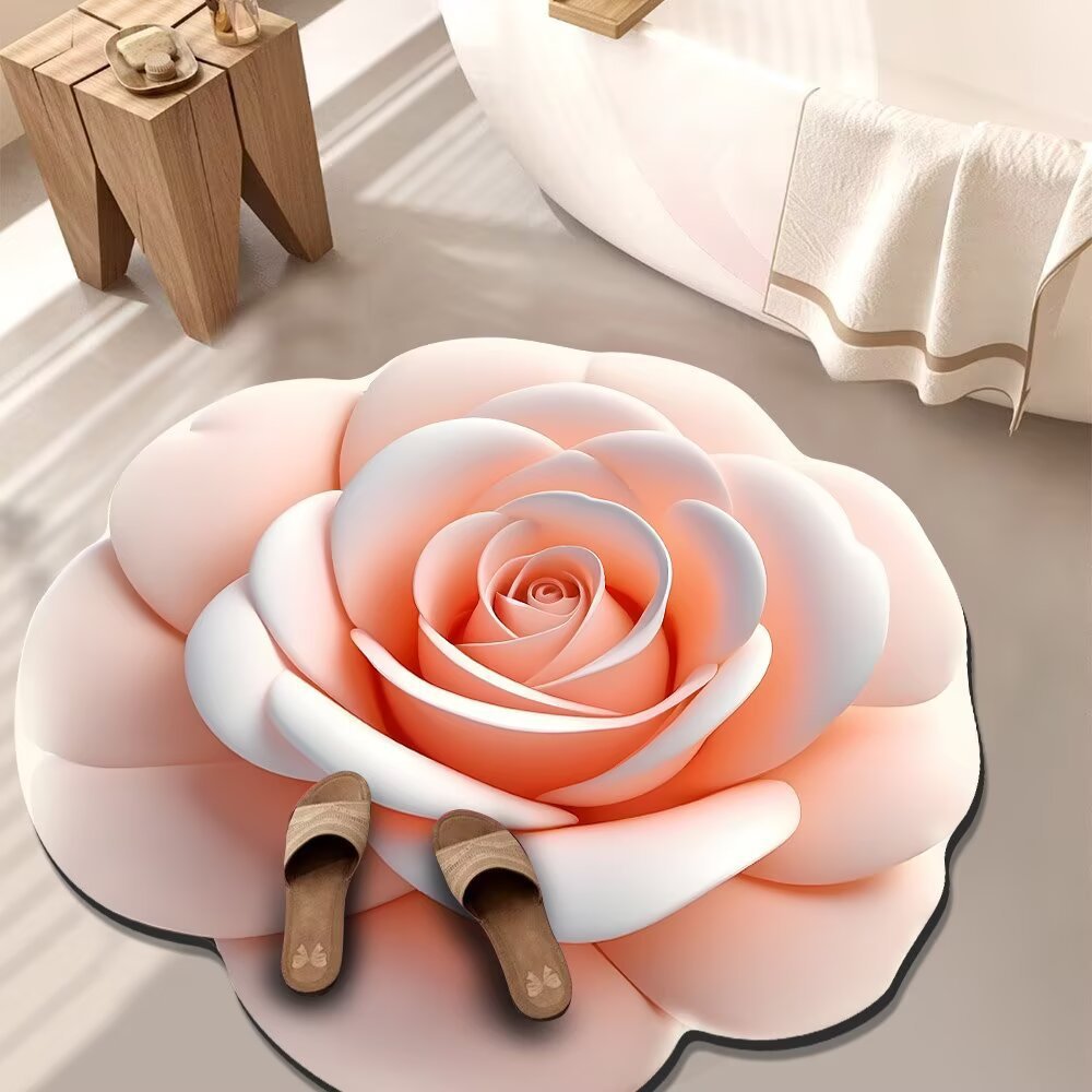 Cheerful Floral Decorative Area Rug Bowlift