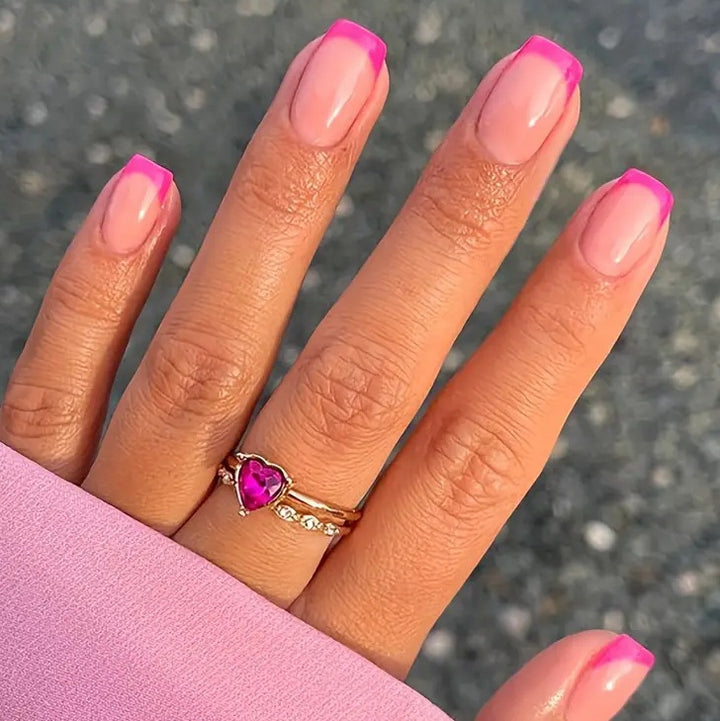 French Tip Acrylic Nail Extensions Bowlift