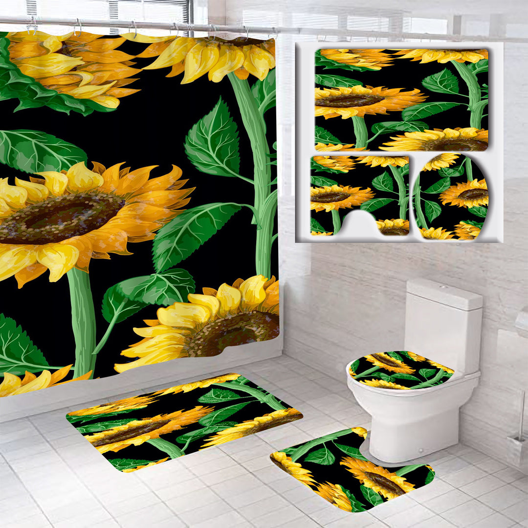 Floral Theme Bathroom Décor Set Bowlift