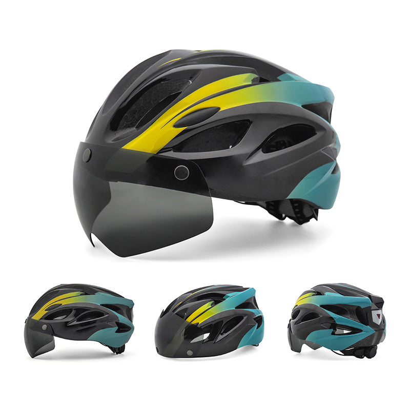 Aerodynamic Cycling Helmet with Integrated Visor Bowlift