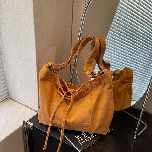 Casual Drawstring Shoulder Bag Bowlift