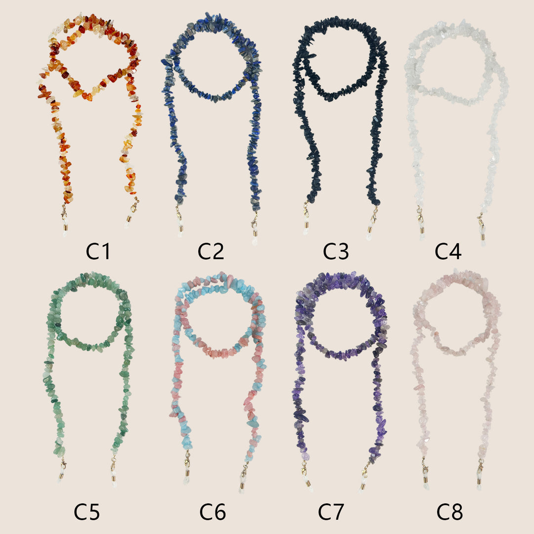 Natural Crystal Eyewear Chain Bowlift