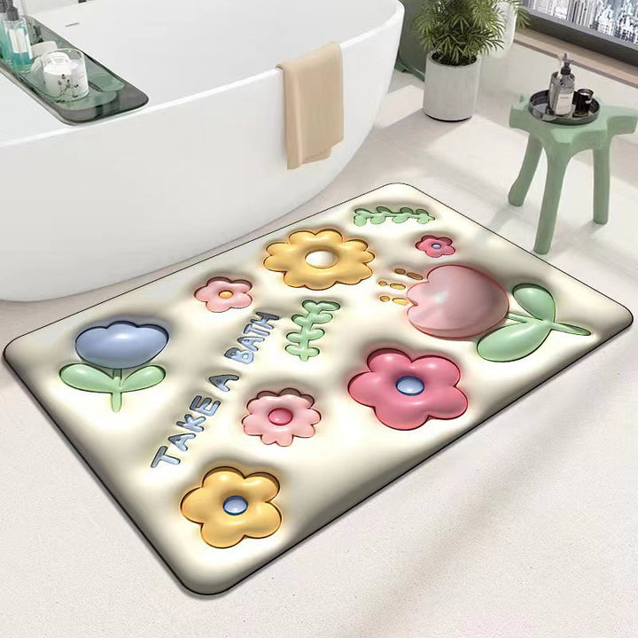 Cute Cartoon Cat Shape Bath Mat Bowlift
