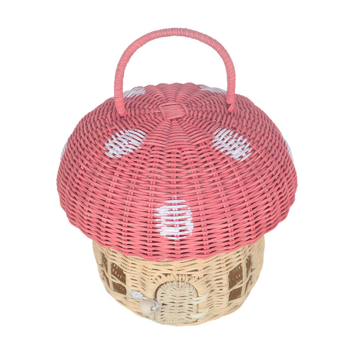 Fun Mushroom-Shaped Woven Storage Basket Bowlift