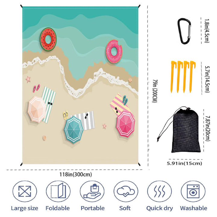 Large Outdoor Multi-Functional Picnic Blanket Bowlift