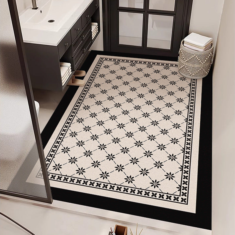 Mosaic Patterned Bathroom Rug