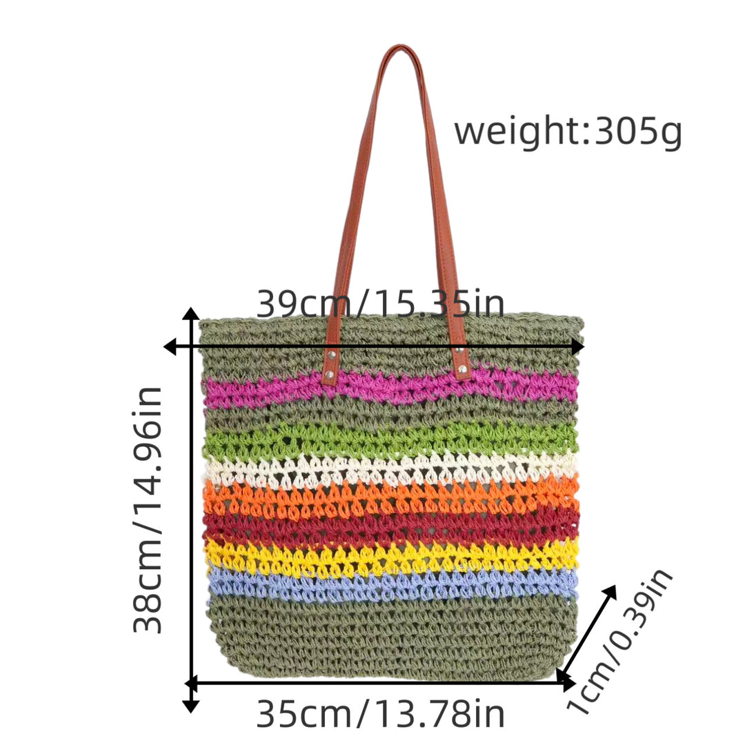 Braided tote bag with colorful gradient Bowlift
