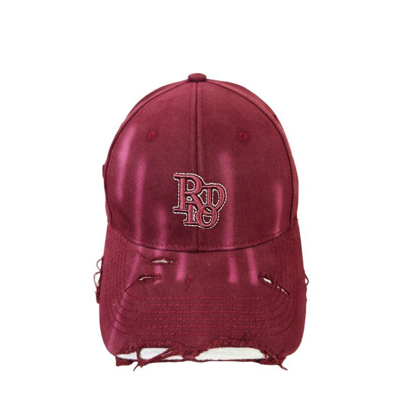Women's Distressed Classic Cotton Baseball Cap Bowlift