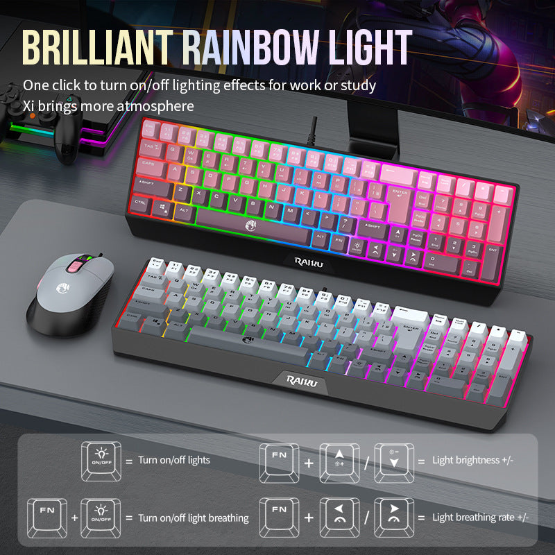 Ergonomic RGB Gaming Keyboard Bowlift