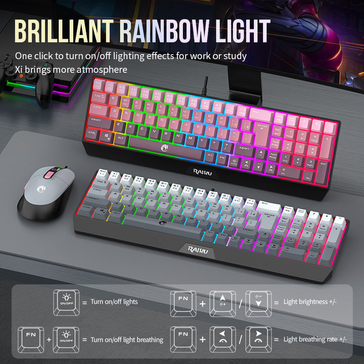 Ergonomic RGB Gaming Keyboard Bowlift