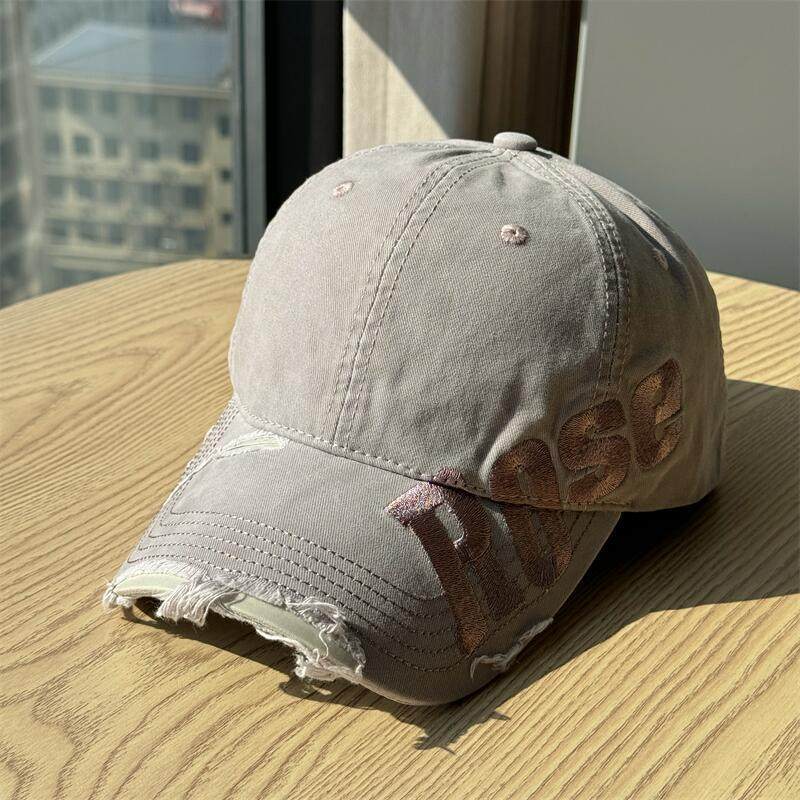 Men's Distressed Cotton Baseball Cap Bowlift 1784270811